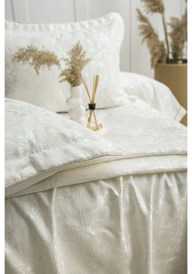 Calantha Home Collection Maya 3 Parça Ekru Pike Takımı 240 X 260 Cm Ekru