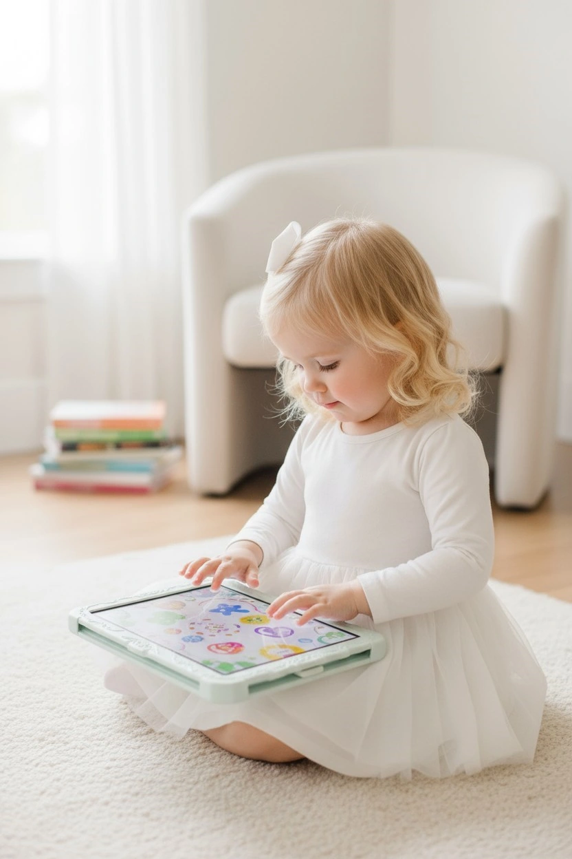 Bolero Hırkalı Kız Çocuk Tüllü Elbise KREM