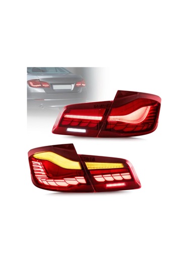 BMW 5 Serisi İçin Uyumlu F10 Dragon Led Stop - Kırmızı