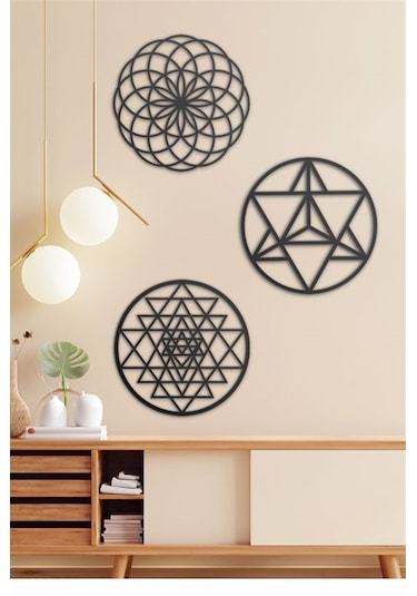 Merkaba Torus Sri Yantra - Metal Dekor Set