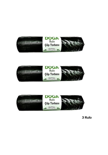 Ecoplast Battal Boy Siyah Çöp Torbası Poşeti - 300 G 75 x 90 CM / 10 Adetlik 3 Rulo