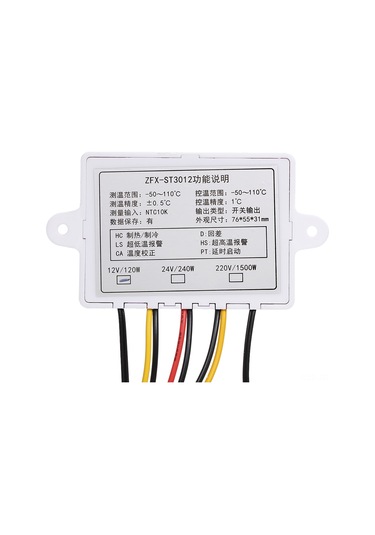 Geeroyoo Zfx-st3012 12v Dijital İki Ekranoğlu Sıcaklık Kontrol Cihazı, Soğutma-ısıtma İkili Kontrol, Akıllı Termostat