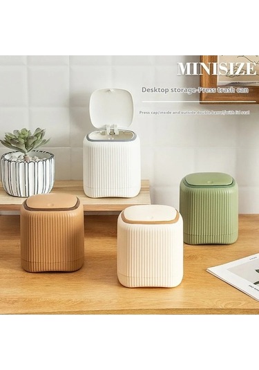 Maoyaya Mini Küçük Masaüstü Çöp Kutusu Kapaklı Çöp Organizatör Çok Renkli Çok Renkli