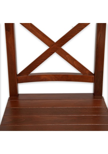 Alaçatı Ahşap Bar Sandalyesi Ceviz