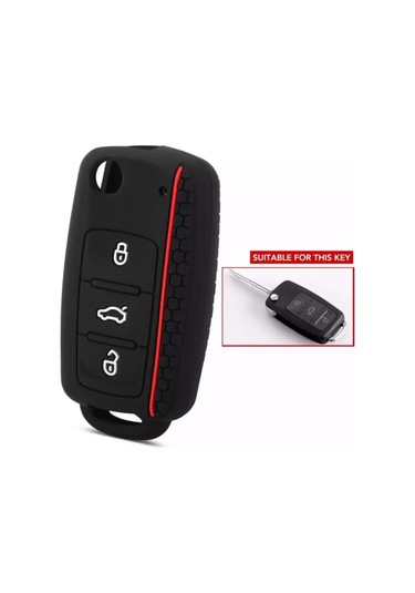 Volkswagen Polo Golf Jetta Passat Scirocco Caddy Amorak Tıguan Anahtar Kılıf Siyah