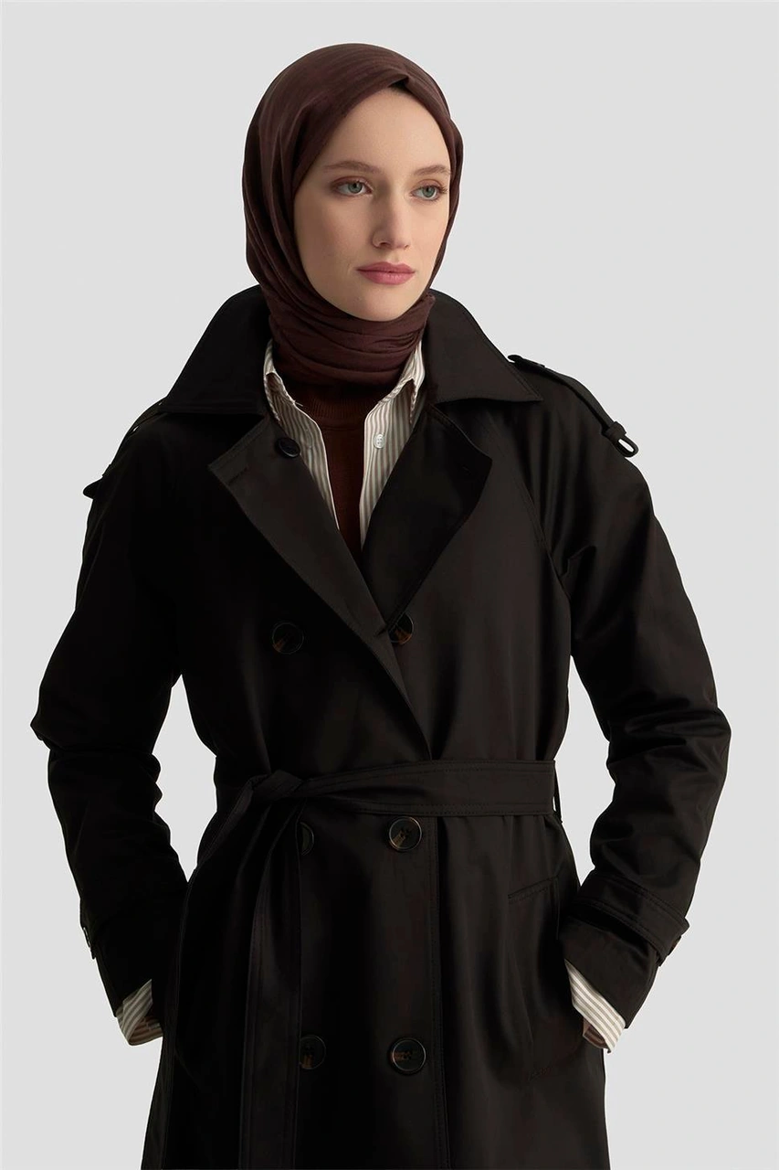 Armine Trençkot 25kt713 Siyah Siyah