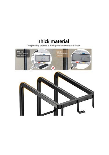 Jms Mutfak Lavabo Caddy Organizatör Karbon Çelik Duvara Monte Tezgah Havlu Rafları Sünger Tutucu Siyah