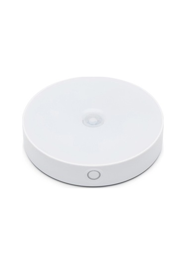 Hareket Sensörlü Led Gece Lambası Usb İnsan Vücudu İndüksiyon Yuvarlak Gece Lambası Manyetik Çocuk Lambası Yatak Başucu Gardırop Merdiven Dolap Beyaz