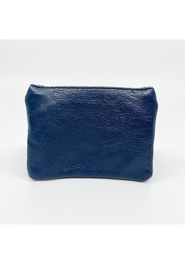 Hakiki Deri Bozuk Paralık Koyu Lacivert