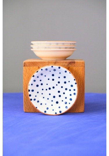 Tabak Evi Porselen Spotty Mini Kase Seti 9x2,50cm 4 Parça Çok Renkli