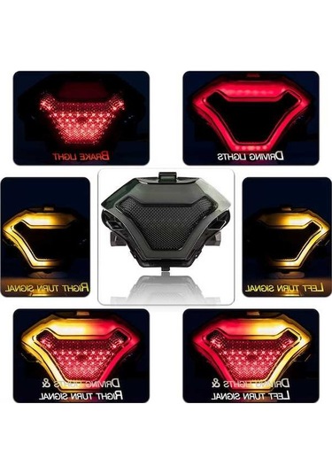 Ebitda Yamaha R3 R25 Mt07 Arka Stop Lambası - Sinyalli, Dumanlı Gri, Su Geçirmez