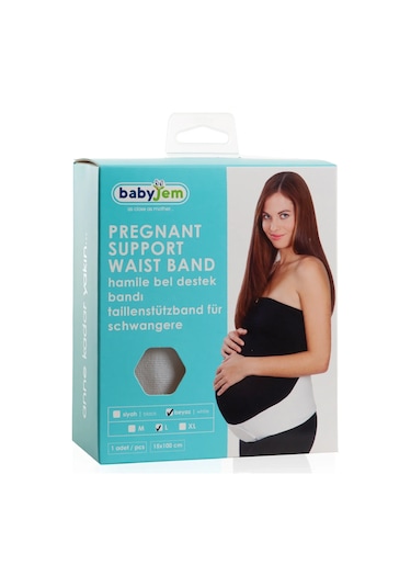 Babyjem Hamile Bel Destek Bandı Beyaz L Beden