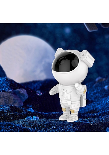 Astronot Yıldızlı Gezegenli Projeksiyon Lambası