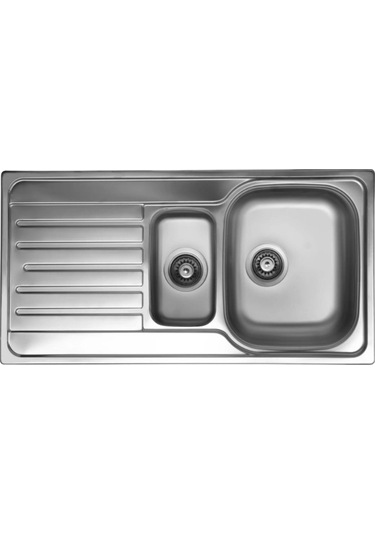 Livinox Dorian 15 1,5 Gözlü 100x50 Sol Mikro Keten Paslanmaz Çelik Mutfak Eviyesi İnox