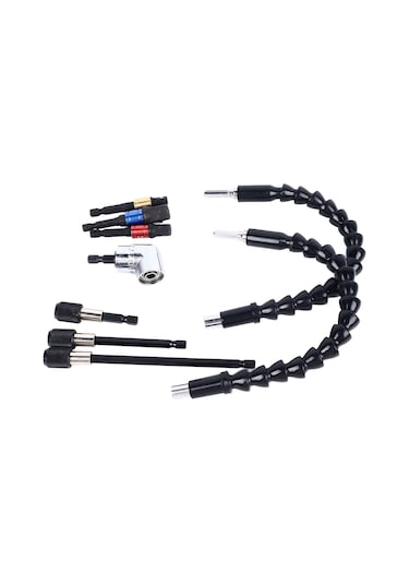 Xindoker Metal-plastik Materyalli Çok Fonksiyonlu Matkap Uzatma Seti, Hızlı Bağlantı Ve Esnek Eksen İle Otomobil, Ev Tamiri İçin Uygun