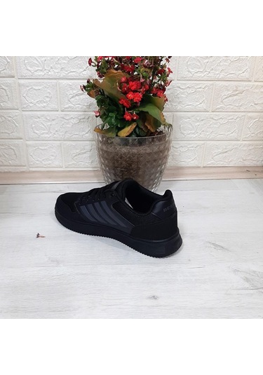 Bestof 074 Siyah-siyah Sneaker Düz Taban Hafif Rahat Spor Çift Ayakkabısı 001