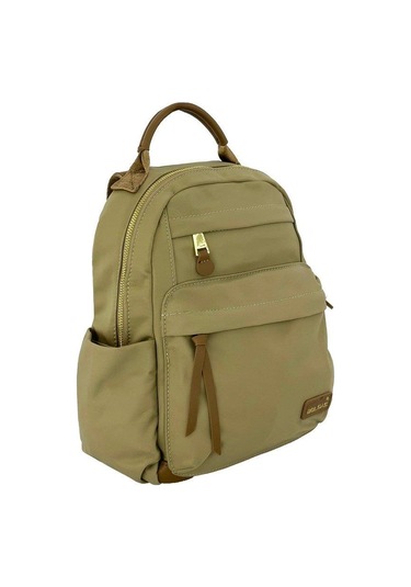 Bolsas Saten Kumaş Kadın Sırt Çanta Bej 1045 Bej