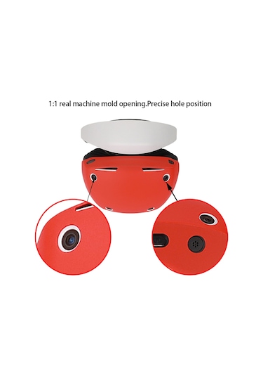 Sony Playstation Vr2 Kulaklık Koruyucu Kapak Esnek Silikon Kılıf - Kırmızı