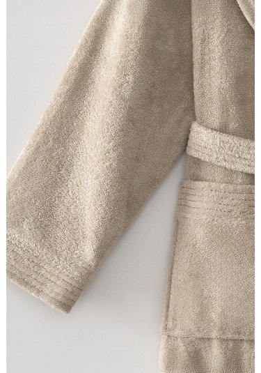 Ecocotton Ecosoft Organik Pamuk Bej "x-large" Yeni Kadın Bornoz Bej