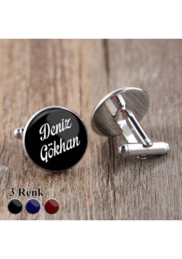 Düğün Nişan için Damatlık Kol Düğmesi İsimli  Kol Düğmesi