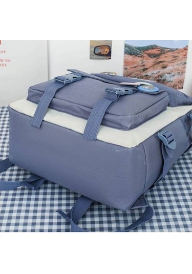 Şık Ve Pratik 4 Parçalı Okul Çantası Seti, Ergonomik Sırt Çantası İle Rahat Taşıma Siyah