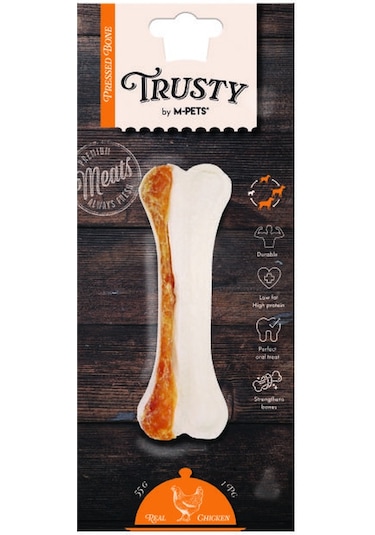 M-pets Trusty Chicken Tavuklu Press Kemik 55 Gr 12,7 Cm