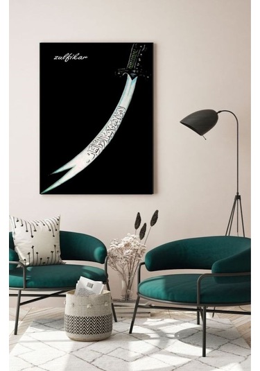 Zülfikar Kılıcı Kanvas Hediyelik Canvas Tablo Kanvas Duvar Ev Dekarasyon Duvar Süsü