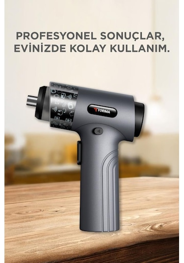 Torima Tts-01 Gri 30 Parça Sarjlı Tornavida Seti Led Işıklı, Mıknatıslı, Type-c
