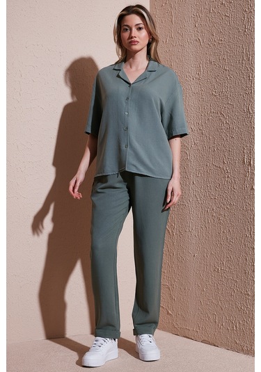 Fashion Friends Bayan Pantolon 25y0550k1 Haki Haki