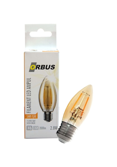 Orbus 4W E27 Dekoratif Rustik Mum Ampul