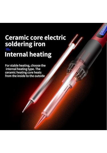 Yifomall Aneng Sl103 60w Lcd Ekranlı Akıllı Lehim Makinesi Seti - 180 C-500 C Ayarlanabilir Sıcaklık, 18 Parça Profesyonel Lehimleme Ekipmanı