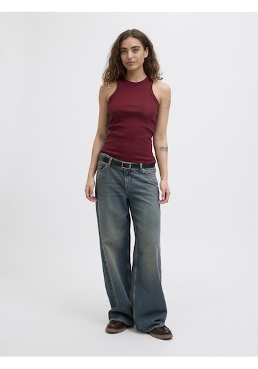 Jack & Jones Kadın Halter Yaka Bluz - Forest - 12224661 Cabernet