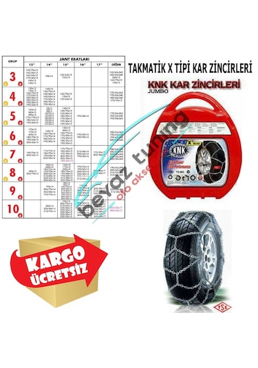 Araç Kar Patinaj Zinciri Takmatik Takviyeli 205X55X16