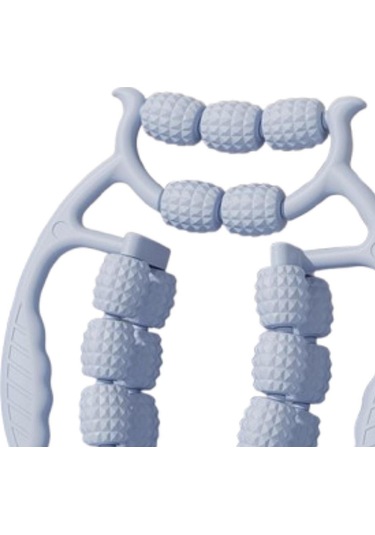 Suntek Bacak Masaj Aleti Silindiri 21 Tekerlek Kas Egzersiz Uyluk Mavi