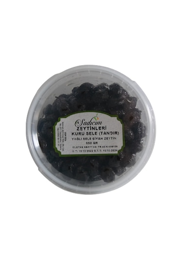 Sadıcım Kuru Sele (TUZSUZ) Siyah Zeytin TANDIR 650 GR