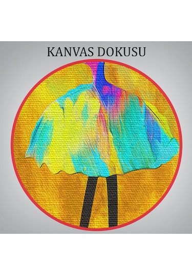 Afrikalı Balerin Kız Yağlıboya Görünüm Dekoratif Kanvas Tablo-3718 35 X 50
