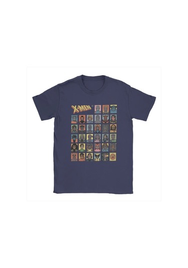 Mınıso X-men Wolverine Karakter Baskılı %100 Pamuk Erkek T-shirt - Kısa Kollu Crewnecklacivert Lacivert