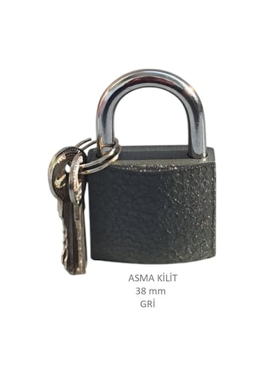 Adilon Asma Kilit, 38 Mm Gri