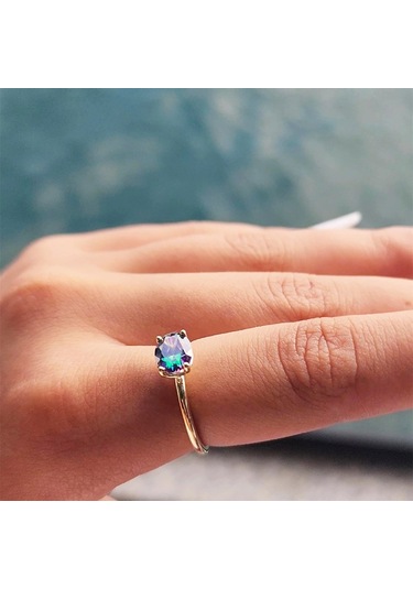 2.60Ct Lopez Tek Taş 925 Ayar Gümüş Yüzük-Tek Taş 925 Ayar Gümüş - 552948873