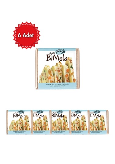 Bolçi Bimola Beyaz Çikolata Karışık Meyveli 70 Gr 6'lı Avantaj Paketi