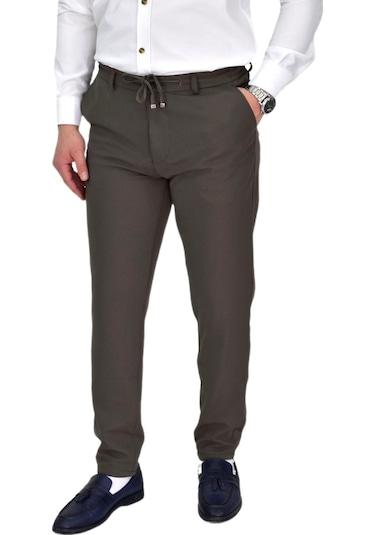 Erkek Beli Lastikli Jogger Pantolon Regular Fit Bgl-st04328 Haki