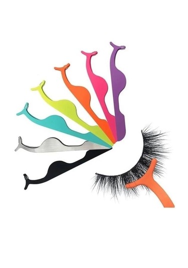 İpek Kirpik Seti Kirpik Tutucu Cımbızlı 2'li Set