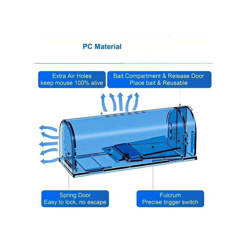 Sunshine011 1 Adet Kahverengi Fare Kapanı, İnsancıl Fare Tuzağı, Aileler Ve Evcil Hayvanlar İçin Güvenli