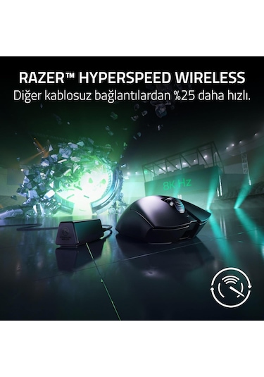 Razer Deathadder V3 Pro + Razer Hyperpolling Kablosuz Adaptör - U