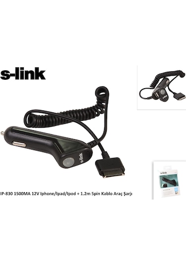 S-link Ip-830 1500ma 12v İpod-iphone-ipad Araç Şarj Cihazı