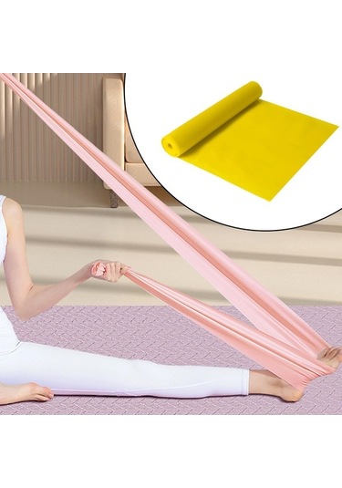 Pazly Sarı Sarı Jimnastik İçin Homyl Esneme Egzersiz Direnç Dans Bandı Fk Sarı