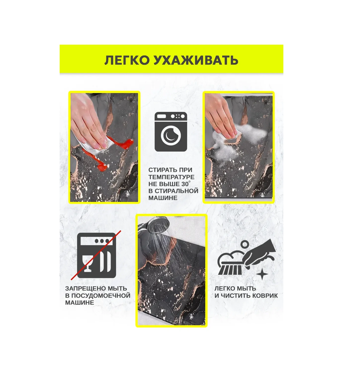 Inhomeka Bulaşık Kurutma İçin Emici Diyatomit Nano Paspas 40x60 281095716 Gri