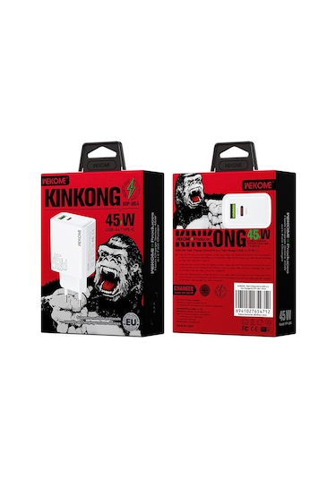 Ab Fiş Wk Wp-u64 45w Kinkong Flash Şarj Usb + Tip-c Portu Hızlı Şarj Cihazı Diğer