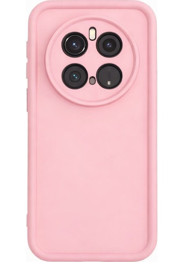 Honor Magic 7 Pro Uyumlu Kamera Çıkıntılı Mat Silikon Telefon Kılıfı Pembe