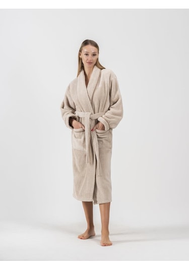 Mikro Koton Şalyaka Bornoz Penye Pamuk Soft Yumuşak Banyo Bornozu 001